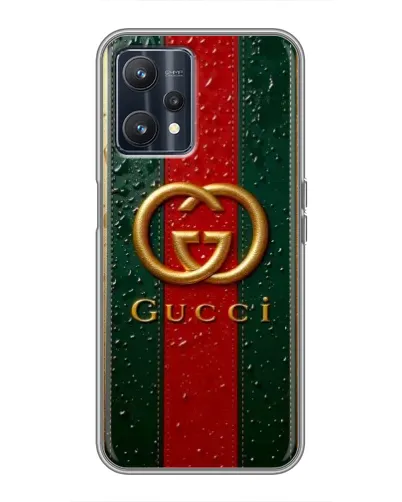 Чохол для Realme 9 з картинкою «Gucci — фірмова смуга та золото» Чохол для Realme 9 з картинкою «Gucci — фірмова смуга та золото»