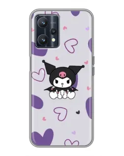 Чохол для Realme 9 з картинкою «Kuromi та лавандові серця»