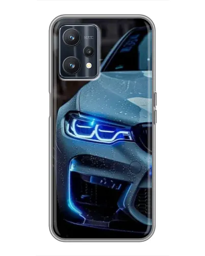 Чохол для Realme 9 з картинкою «Погляд BMW з синіми фарами»