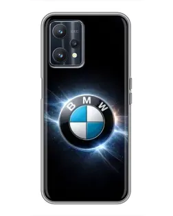 Чохол для Realme 9 з картинкою «BMW — неонове сяйво»