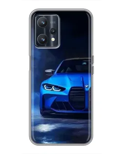 Чохол для Realme 9 з картинкою «Блакитна BMW M4»