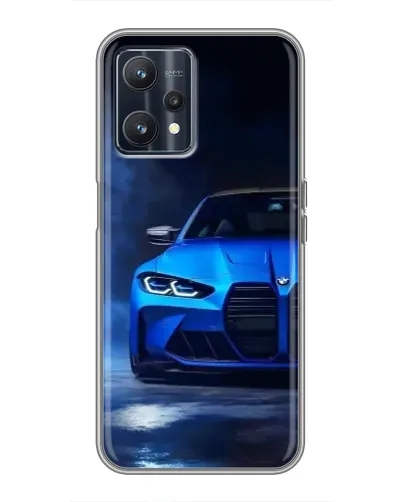 Чохол для Realme 9 з картинкою «Блакитна BMW M4»