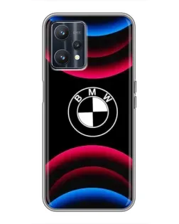 Чохол для Realme 9 з картинкою «Логотип BMW та неонові дуги»