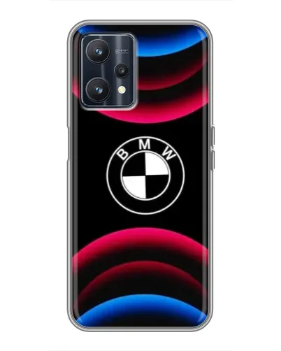 Чохол для Realme 9 з картинкою «Логотип BMW та неонові дуги»