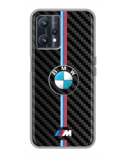 Чохол для Realme 9 з картинкою «Емблема BMW та карбон»
