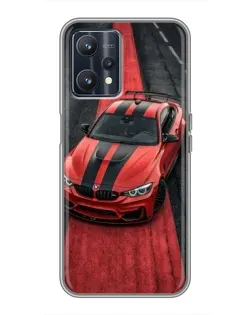 Чохол для Realme 9 з картинкою «BMW на червоній доріжці»