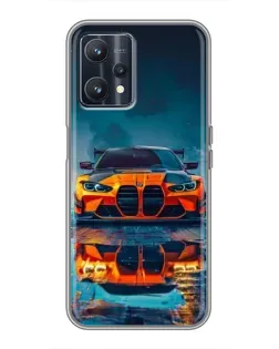 Чехол для Realme 9 с картинкой «BMW — золотая эмблема»