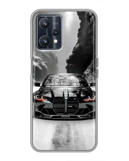 Чехол для Realme 9 с картинкой «BMW — акварельный дрифт»