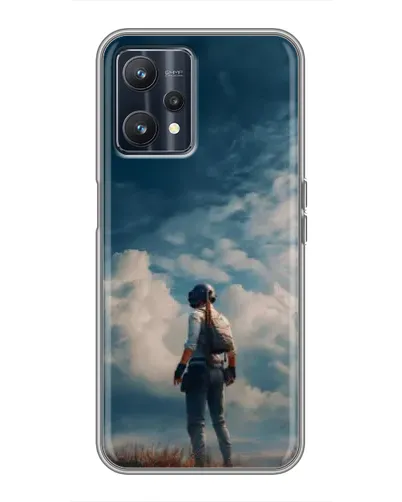 Чохол для Realme 9 з картинкою «Герой PUBG на скелі»