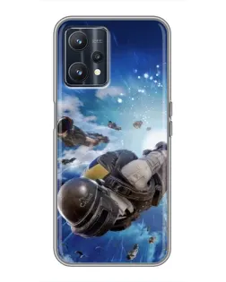 Чохол для Realme 9 з картинкою «Десант PUBG — стрибок»