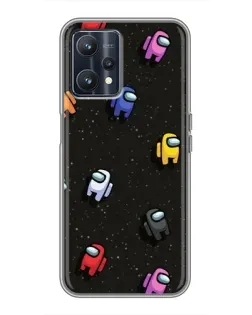 Чохол для Realme 9 з картинкою «Космічний патерн Among Us»