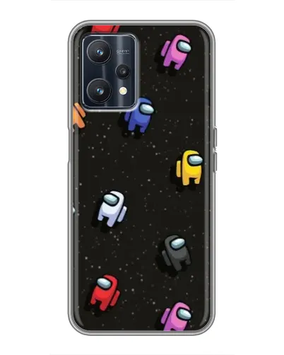Чохол для Realme 9 з картинкою «Космічний патерн Among Us»