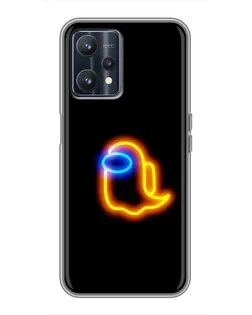 Чохол для Realme 9 з картинкою «Among Us неонове сяйво»