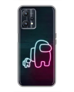 Чохол для Realme 9 з картинкою «Among Us неон-арт»
