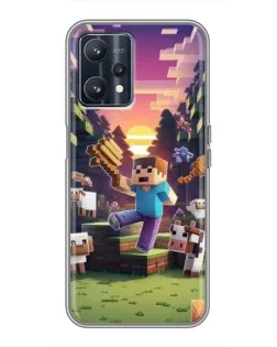 Чохол для Realme 9 з картинкою «Стів на фермі» Чохол для Realme 9 з картинкою «Стів на фермі»