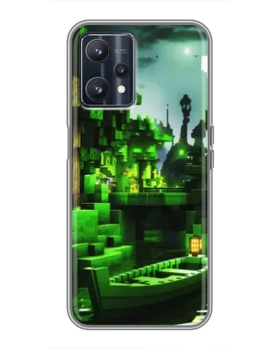 Чохол для Realme 9 з картинкою «Minecraft лісовий пейзаж»