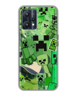 Чохол для Realme 9 з картинкою «Кріпери Minecraft»