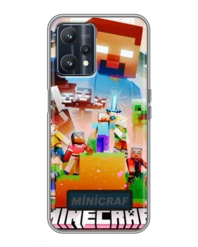 Чохол для Realme 9 з картинкою «Minecraft герої гри»