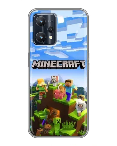 Чохол для Realme 9 з картинкою «Minecraft класичний світ»