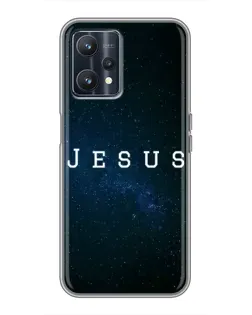Чехол для Realme 9 с картинкой «Звездное небо Jesus»