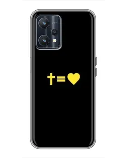 Чехол для Realme 9 с картинкой «Сердце и Крест»