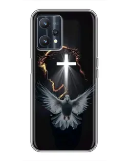 Чехол для Realme 9 с картинкой «Голубь и Свет»