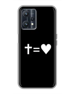 Чехол для Realme 9 с картинкой «Крест и Сердце»