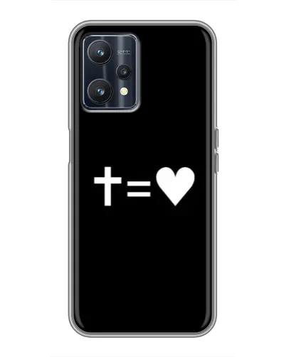 Чехол для Realme 9 с картинкой «Крест и Сердце»