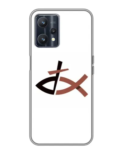 Чехол для Realme 9 с картинкой «Рыба и крест»