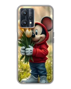 Чехол для Realme 9 с картинкой «Микки с тюльпанами» Чехол для Realme 9 с картинкой «Микки с тюльпанами»