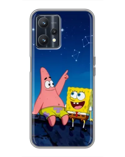 Чехол для Realme 9 с картинкой «Губка Боб и Патрик ночью» Чехол для Realme 9 с картинкой «Губка Боб и Патрик ночью»