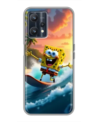Чехол для Realme 9 с картинкой «Губка Боб серфингист» Чехол для Realme 9 с картинкой «Губка Боб серфингист»