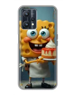 Чехол для Realme 9 с картинкой «Повар Спанч Боб»