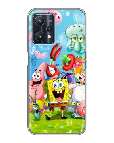 Чохол для Realme 9 з картинкою «Губка Боб та друзі» Чохол для Realme 9 з картинкою «Губка Боб та друзі»