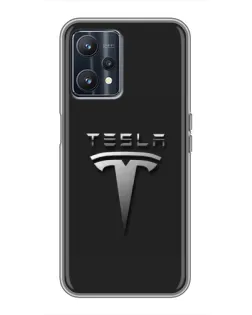 Чохол для Realme 9 з картинкою «Сталевий логотип Tesla» Чохол для Realme 9 з картинкою «Сталевий логотип Tesla»
