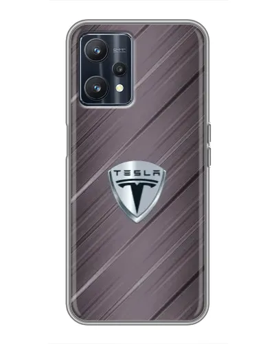 Чохол для Realme 9 з картинкою «Металева текстура Tesla»