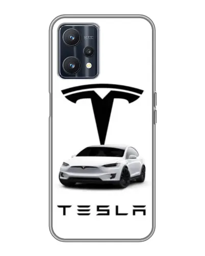 Чохол для Realme 9 з картинкою «Tesla White Style»