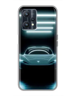 Чохол для Realme 9 з картинкою «Tesla в неоні» Чохол для Realme 9 з картинкою «Tesla в неоні»