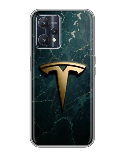 Чохол для Realme 9 з картинкою «Мармурова Tesla Gold»