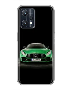 Чохол для Realme 9 з картинкою «Mercedes — неоновий лого»
