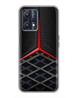 Чохол для Realme 9 з картинкою «Mercedes Carbon Grid»