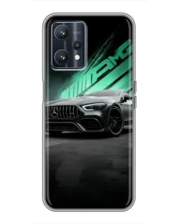 Чохол для Realme 9 з картинкою «Темний Mercedes AMG»