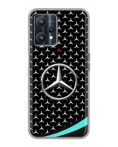 Чохол для Realme 9 з картинкою «Mercedes — бірюзовий акцент»