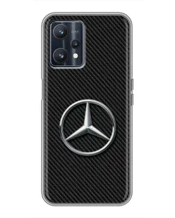 Чехол для Realme 9 с картинкой «Карбоновый Mercedes стиль»