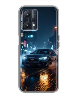 Чохол для Realme 9 з картинкою «Нічне місто та Audi»