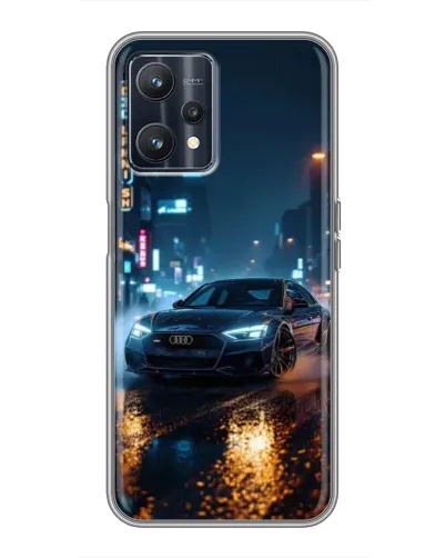 Чохол для Realme 9 з картинкою «Нічне місто та Audi»