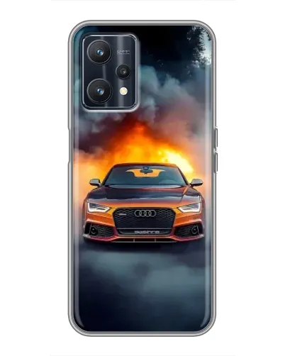 Чохол для Realme 9 з картинкою «Audi у вогняному диму»