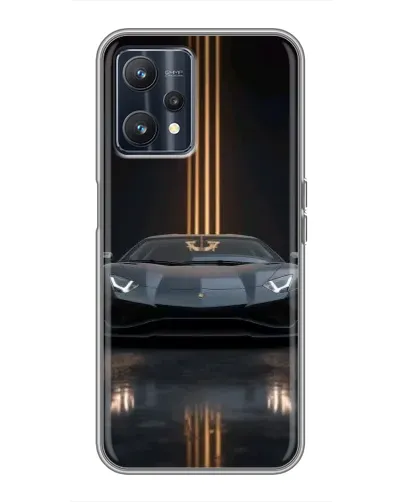 Чохол для Realme 9 з картинкою «Lamborghini золоті лінії»