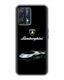 Чехол для Realme 9 с картинкой «Логотип Lamborghini классика»