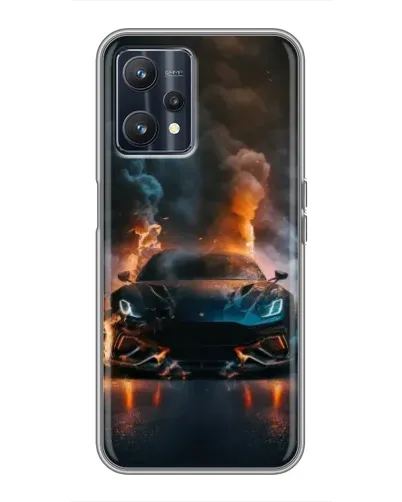 Чохол для Realme 9 з картинкою «Lamborghini димна естетика»